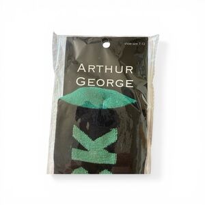 Arthur George Black & Teal Statement Crew Socks